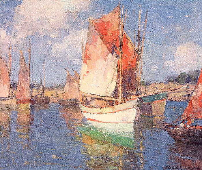 Payne, Edgar Alwin Brittany Boats china oil painting image
